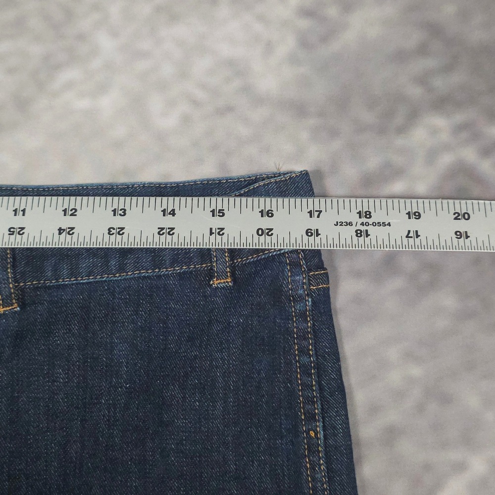 Vintage Y2K FCUK Denim Utility Pencil Skirt Zip Pocket Stretch Dark Wash 10 - Picture 9 of 11